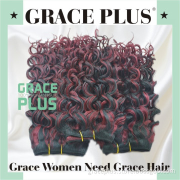 wholesale price 100% virgin no chemical unprocessed 7A jerry curly indian hair extension1B-99J